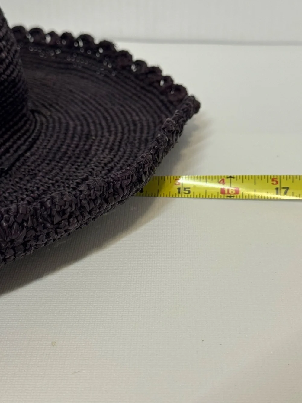 SHEBOBO Handmade Madagascar Raffia Wide Brim Sun Hat Black Boho Beach